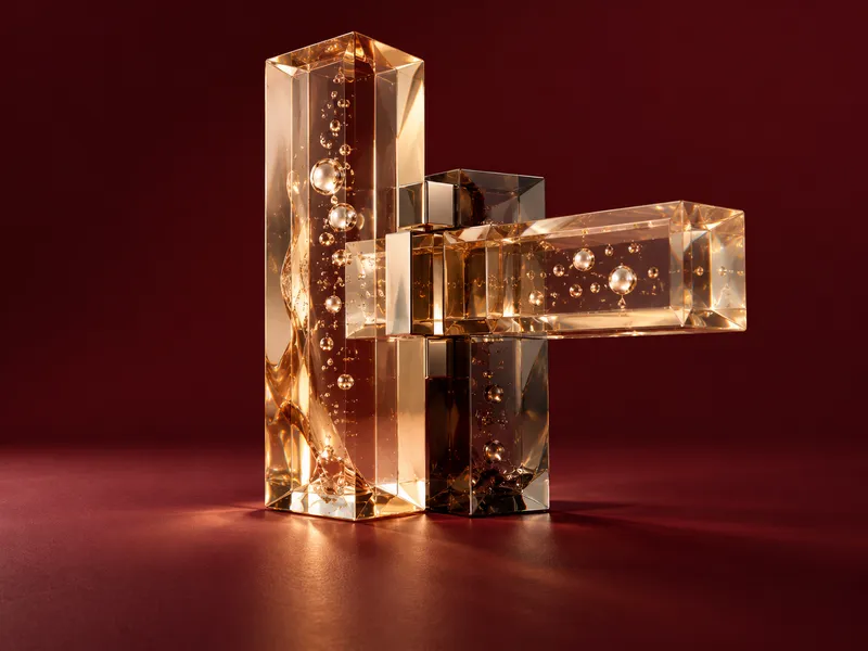 Precision glass and amber material structures with polished metal connections